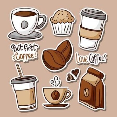 coffee-journal-sticker-free-vector